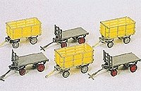 Postal Carts pkg(6), HO, Preiser Kg 17112