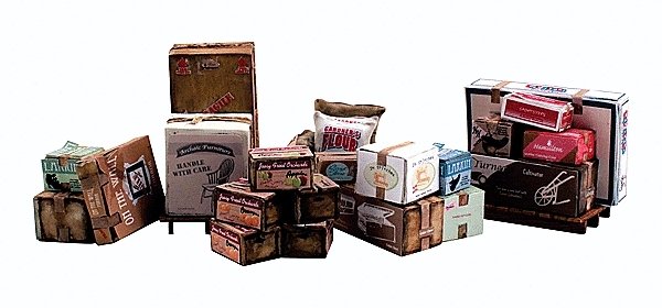 Miscellaneous Freight Crates & Palletized Boxes - Scenic Accents(R), O, Woodland Scenics 2766