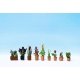 Ornamental Plants in Flower Pots 2 -- pkg(9), HO, Noch Gmbh & Co 14012