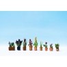 Ornamental Plants in Flower Pots 2 -- pkg(9), HO, Noch Gmbh & Co 14012