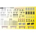 Fire Department Detail Set -- 100 Pieces Total (Includes 4 German Language Signs), HO, Vollmer Gmbh 45746