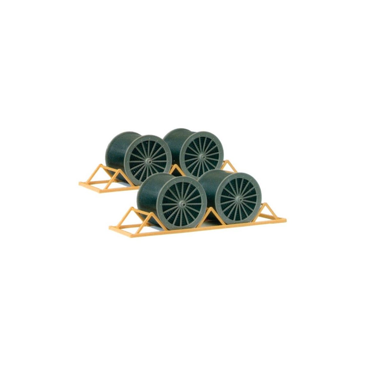 Cable Drums w/Transport Racks - Kit, HO, Preiser Kg 17117