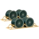 Cable Drums w/Transport Racks - Kit, HO, Preiser Kg 17117