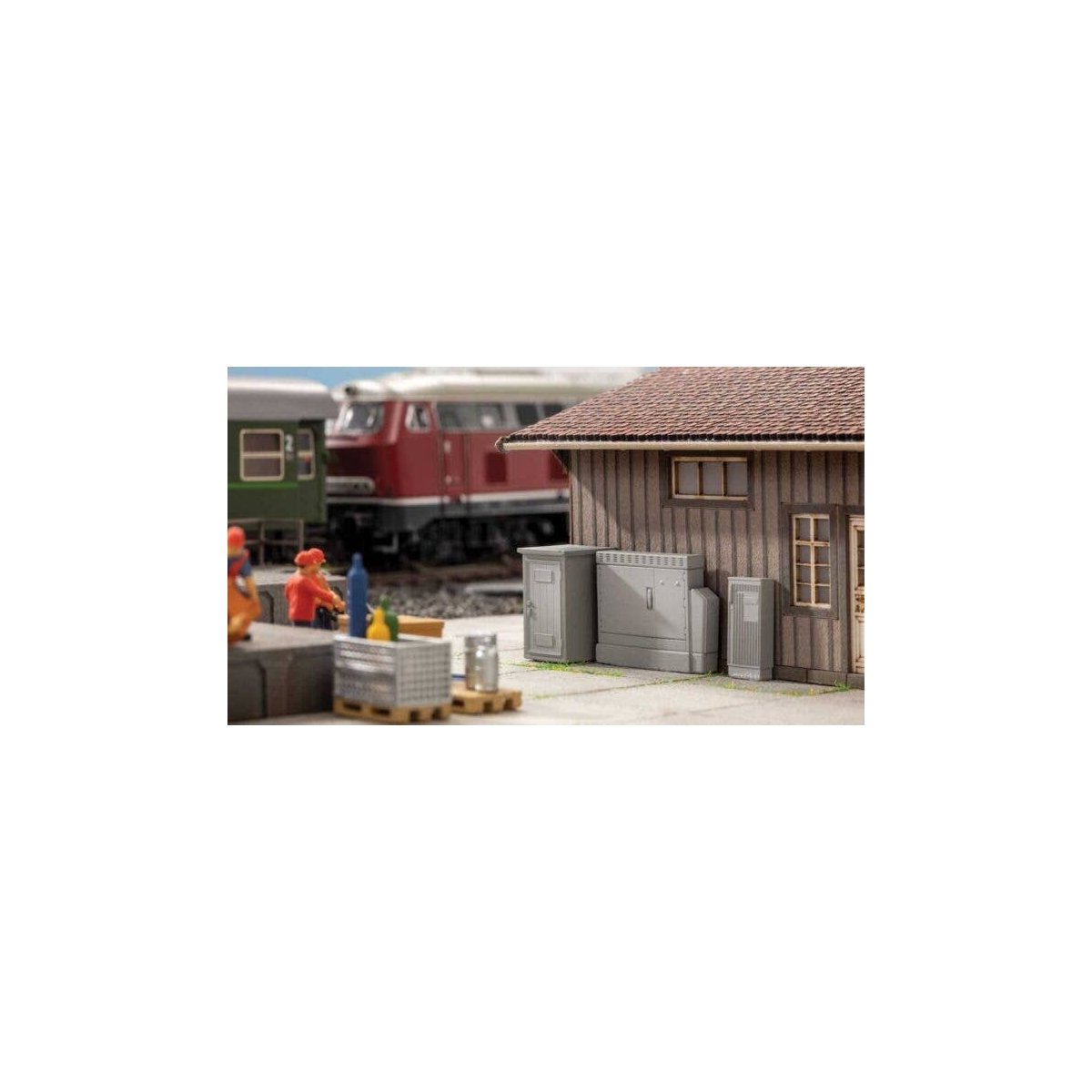 Power & Distribution Boxes -- 6 Cabinets in 3 Sizes, HO, Noch Gmbh & Co 13751