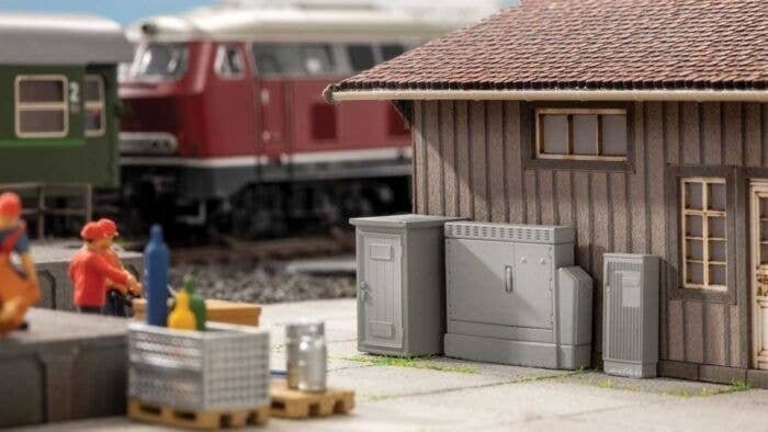 Power & Distribution Boxes -- 6 Cabinets in 3 Sizes, HO, Noch Gmbh & Co 13751