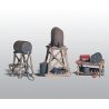 Scenic Details(R) -- 3 Fuel Stands - Kit (Unpainted Metal), HO, Woodland Scenics 212