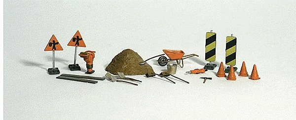 Road Crew Details - Scenic Accents(R), HO, Woodland Scenics 1851