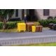 Garbage Bin Set -- 8 Large, 20 Small (brown, yellow), N, Faller Gmbh 272926