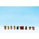Flowers in Flower Pots -- Assorted Set 3 pkg(9), HO, Noch Gmbh & Co 14031