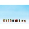 Flowers in Flower Pots -- Assorted Set 3 pkg(9), HO, Noch Gmbh & Co 14031