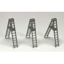 A-Ladders - 3-D Printed Kit -- pkg(3), N, Phoenix Precision Models 30511