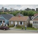 Postwar Prefab House -- Kit - 4-1/4 x 3-1/2 x 2-3/8′ 10.8 x 8.8 x 6cm, HO, Walthers Cornerstone 4152