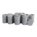 55-Gallon Drums w/Open Tops -- Unpainted, O, Bar Mills LLC 4015