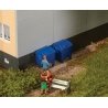 Garbage Bins -- Blue pkg(2), HO, Faller Gmbh 180914