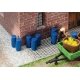 Plastic Barrels - Drums -- Blue pkg(9), HO, Faller Gmbh 180970