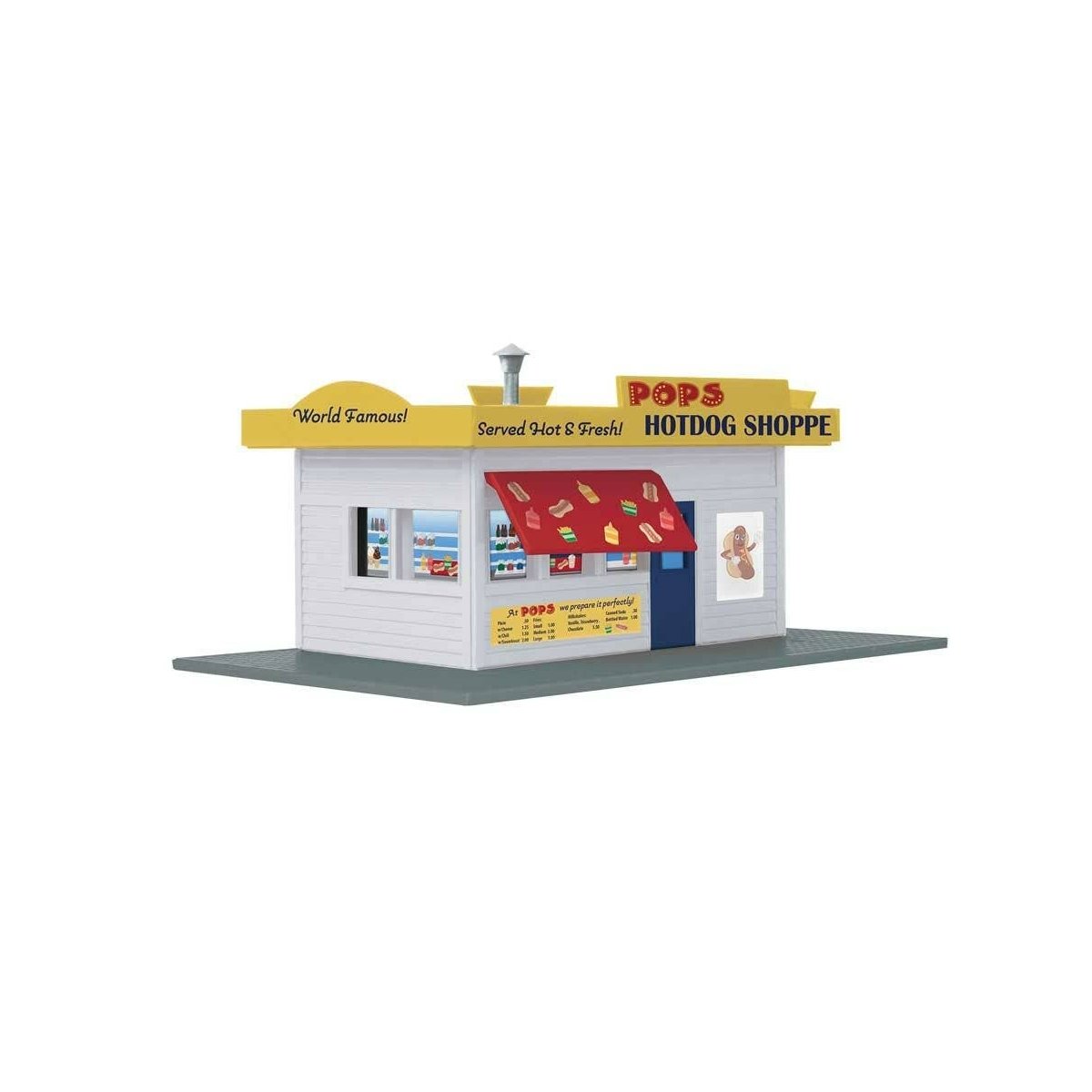Pop`s Hot Dog Shoppe -- Kit - 2-1/2 x 4-1/4`, HO, Lionel 2167020