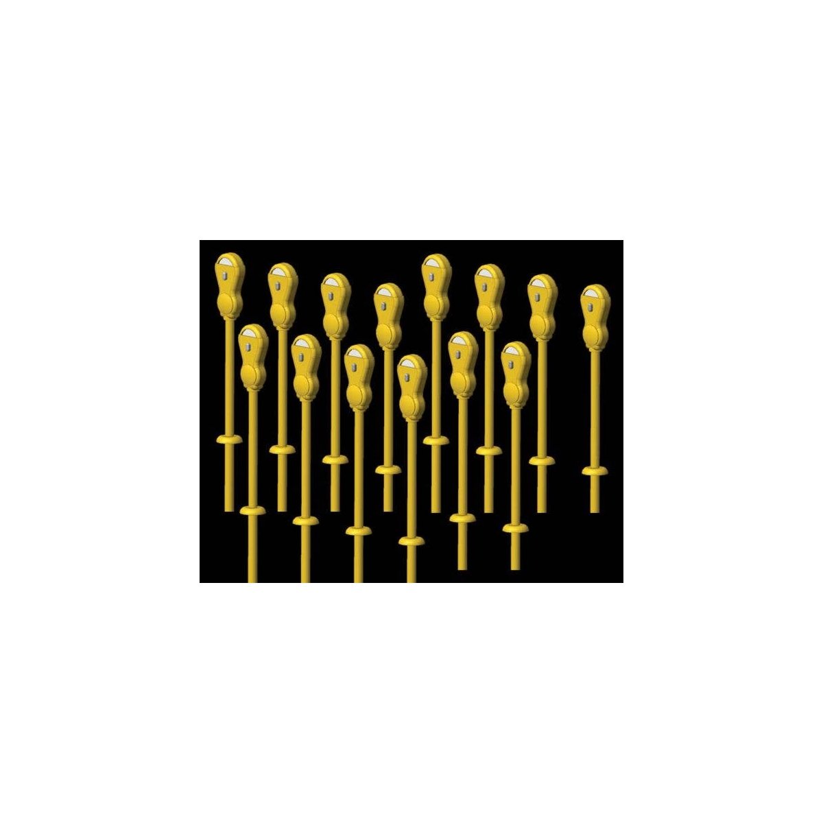 Parking Meters pkg(14) -- Yellow, N, Hi-Tech Details 3004