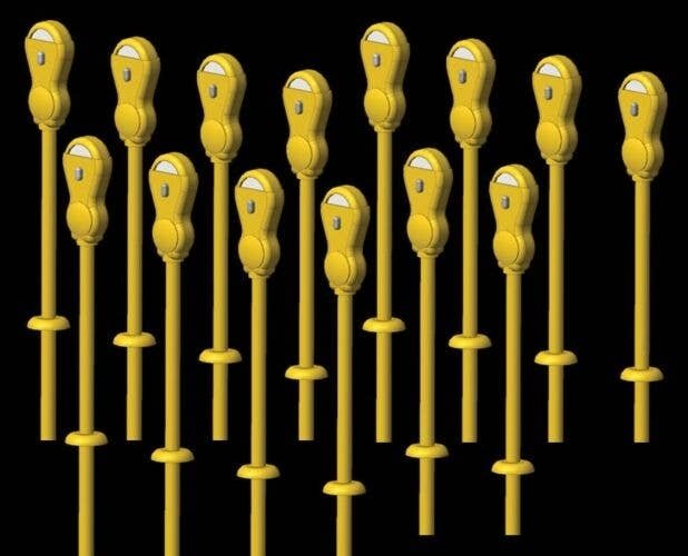 Parking Meters pkg(14) -- Yellow, N, Hi-Tech Details 3004