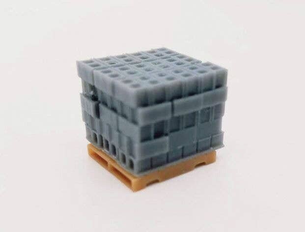 Cinder Block Stack -- pkg(5), N, All Scale Miniatures 1600919