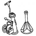 Air Jack & Car Stands -- pkg(2), HO, Details West 450