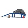 Complete Miniature Scene -- Oil Change Ramp, VW Old Beetle, Barrels, Figure, HO, Busch Gmbh & Co Kg 7829