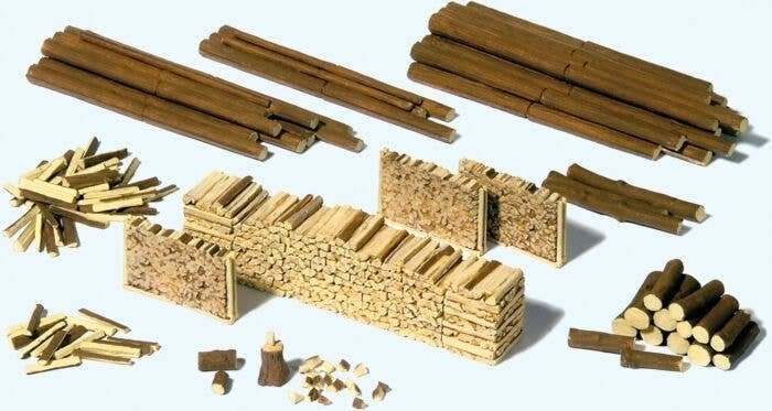 Logs & Wood Piles - Kit, HO, Preiser Kg 17609