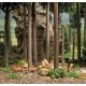 Foxes - Action Set -- 5 Foxes, Wood Pile, 4 Barren Trees, 3 Stumps, HO, Busch Gmbh & Co Kg 7988