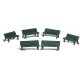 Scenic Accents(R) Figures -- Park Benches pkg(6), O, Woodland Scenics 2758