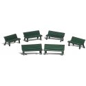 Scenic Accents(R) Figures -- Park Benches pkg(6), O, Woodland Scenics 2758