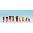 Ornamental Plants in Flower Pots -- Set 1 pkg(9), N, Noch Gmbh & Co 14080
