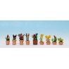Ornamental Plants in Flower Pots -- Set 1 pkg(9), N, Noch Gmbh & Co 14080