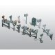 Scenic Details(R) (Unpainted Metal Castings) -- Assorted Rural & City Mailboxes, HO, Woodland Scenics 206