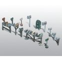 Scenic Details(R) (Unpainted Metal Castings) -- Assorted Rural & City Mailboxes, HO, Woodland Scenics 206