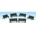 Park Benches - Scenic Accents(R) -- pkg(6), HO, Woodland Scenics 1879