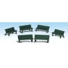 Park Benches - Scenic Accents(R) -- pkg(6), HO, Woodland Scenics 1879