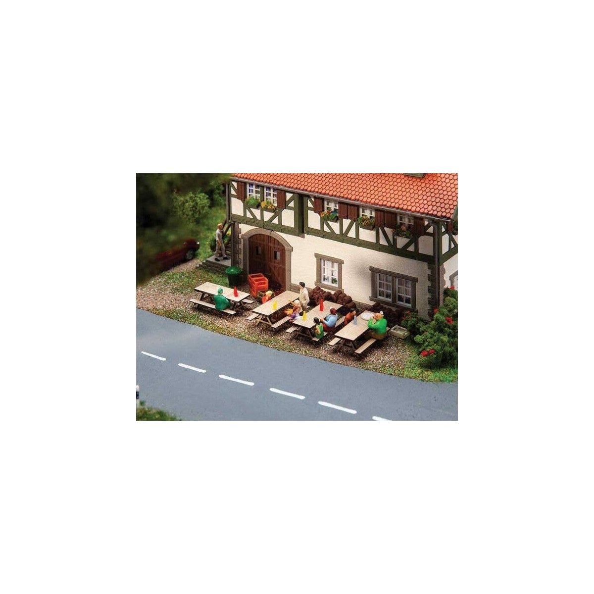 Laser-Cut Kit -- Picnic Benches pkg(4), HO, Faller Gmbh 180304