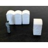 Porta Potty -- Unpainted, White pkg(4), HO, Herpa Models 5500