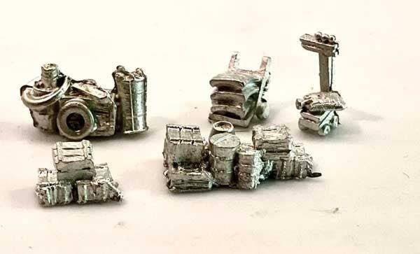 Assorted Street Stuff -- Unpainted pkg(5), N, Bar Mills LLC 1005