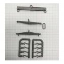 Wreck Accessories -- 1 Large & 2 Small Spreader Bars, Loops and 4 Hooks, HO, Tichy Train Group 3083