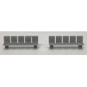 Platform/Waiting Room Seats - Flat Back and Seat -- Unpainted 3D Print pkg(2), HO, Phoenix Precision Models 31697