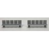 Platform/Waiting Room Seats - Flat Back and Seat -- Unpainted 3D Print pkg(2), HO, Phoenix Precision Models 31697