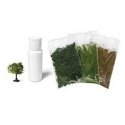 Mini Diorama Scenery Kit -- Includes: Bushes, Earth Fine Turf, Grass, 1 Tree, Scenic Cement, N, Kato USA Inc 28999