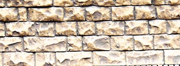 Flexible Cut Stone Wall with Self-Adhesive Backing -- Small Stones - 13 x 3-3/8′ 33 x, All Scales, Chooch Enterprises 8260