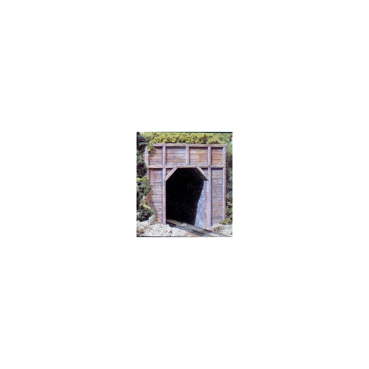 Single-Track Tunnel Portal (Hydrocal Plaster Casting) -- Timber, HO, Woodland Scenics 1254