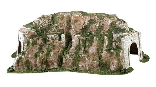 Ready Landform - Tunnel -- Curved 15-1/2 Wide x 25-3/4′ Long 39.3 x 65.4cm, HO, Woodland Scenics 1311