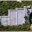 Retaining Walls (Hydrocal Plaster Castings) pkg(3) -- Concrete, All Scales, Woodland Scenics 1258