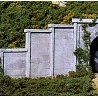 Retaining Walls (Hydrocal Plaster Castings) pkg(3) -- Concrete, All Scales, Woodland Scenics 1258