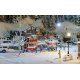 Christmas Market Stall 2-Pack -- Kit - 1-15/16 x 1-15/16 x 1-11/16` and 1-11/16 x 1-11/16 x 1-3/4`, HO, Faller Gmbh 134001