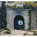 Single Track Tunnel Portals pkg(2 Unpainted Hyrdrocal(R) Castings) -- Cut Stone, N, Woodland Scenics 1153