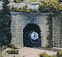 Single Track Tunnel Portals pkg(2 Unpainted Hyrdrocal(R) Castings) -- Cut Stone, N, Woodland Scenics 1153